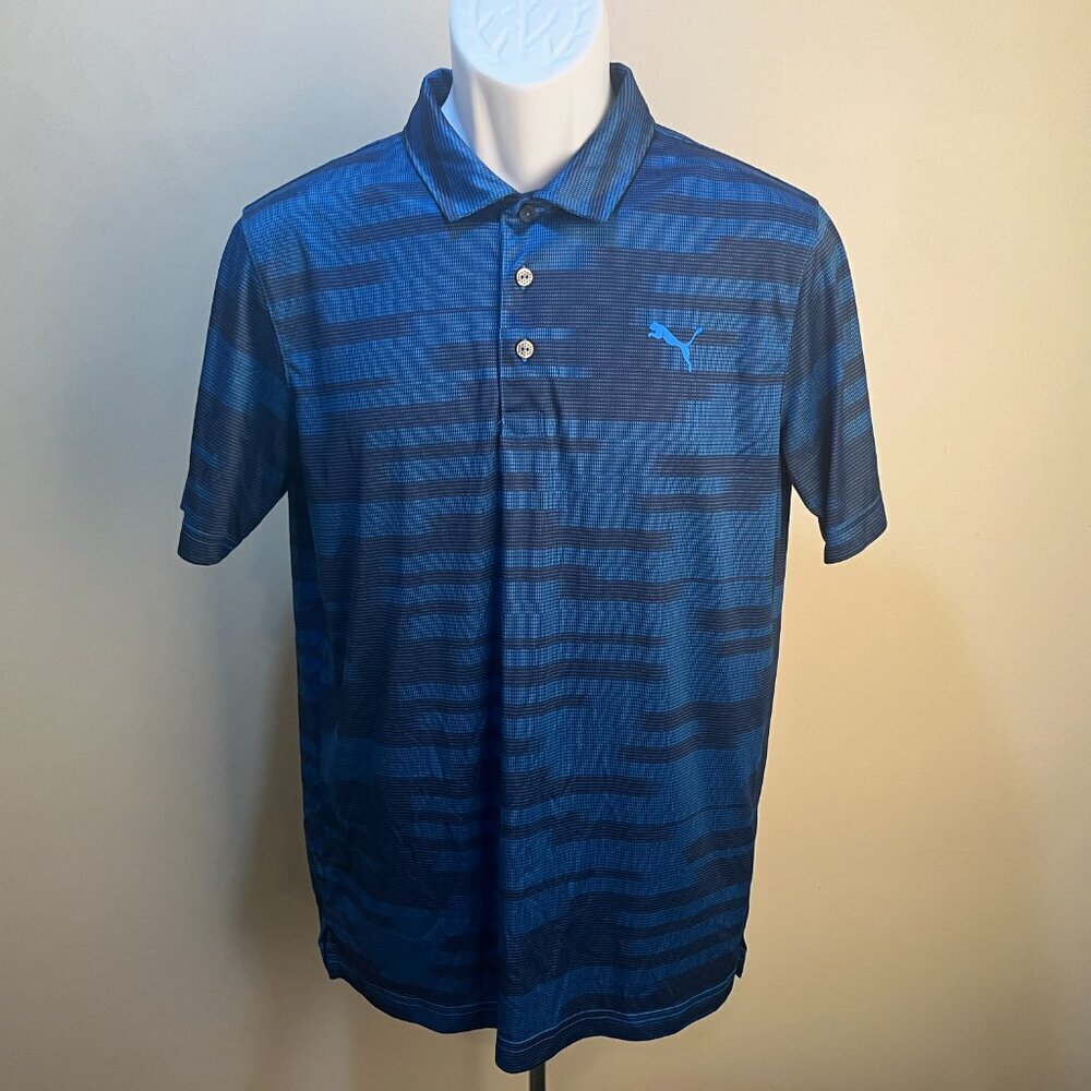 Puma Golf Men’s Small Blue Honda Classic PGA Tour Polo Shirt ⛳ EUC 🔵